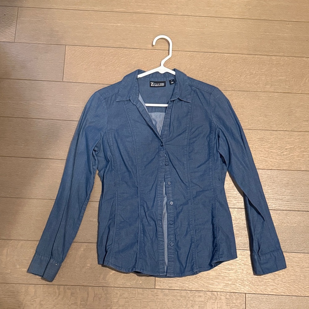 Dark Blue Women's Jean Top